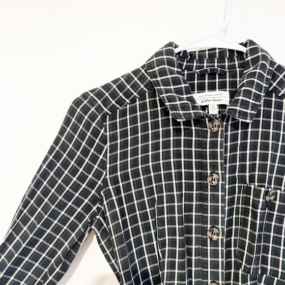 & Other Stories Plaid Windowpane Belted Button Up Lyocell Jumpsuit size 2 - Picture 6 of 6